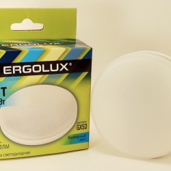 Ergolux GX53 св/д 7W(540lm) 4500K 4К матовая 74х28 пластик/алюм. LED-GX53-7W-GX53-4K